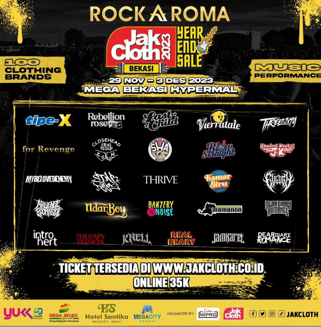 event bulan Desember 2023 Festival Jakcloth Year and Sale Bekasi
