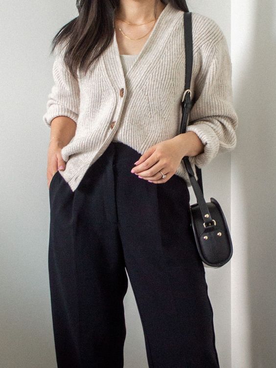 outfit kantor cardigan