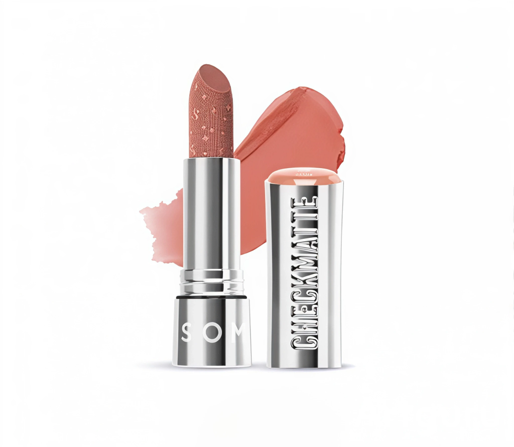 Lipstik nude Somethinc checkmatte transferproof