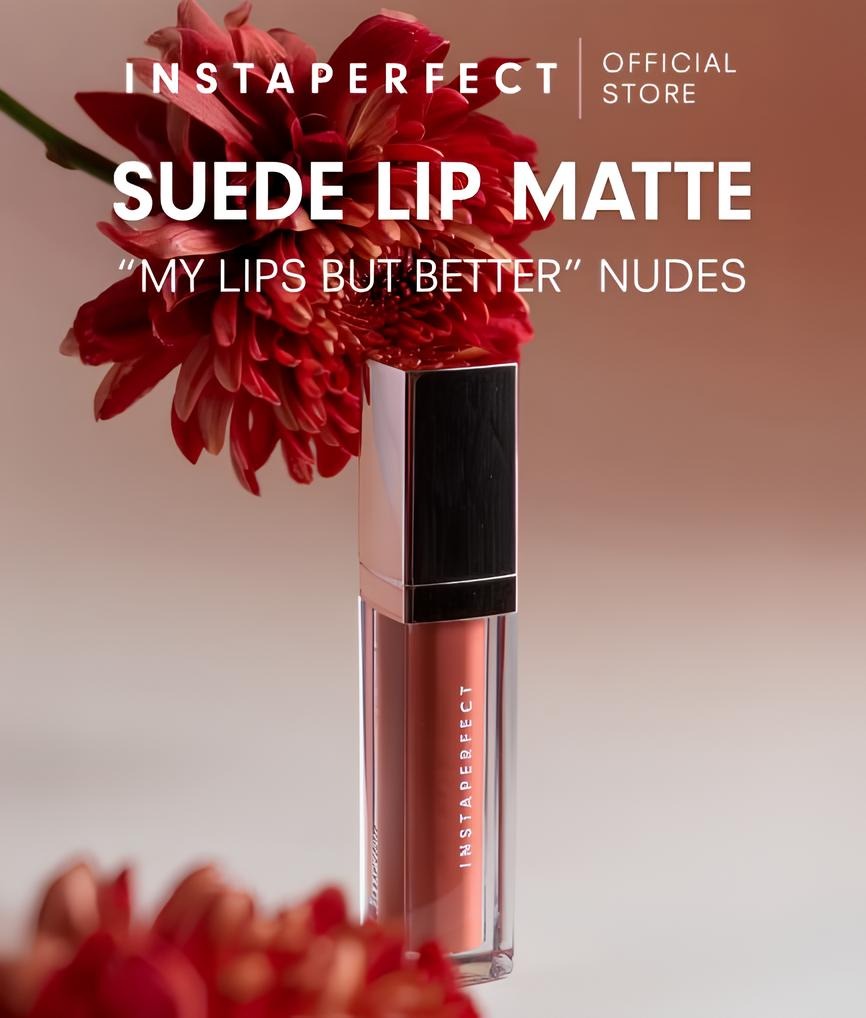 Lipstik nude instaperfect suede lip matte