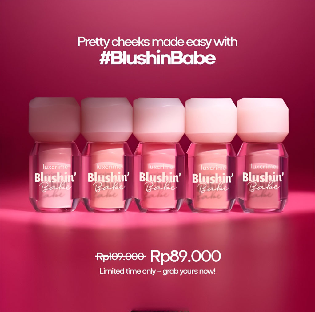 Blush on luxcrime blushin babe