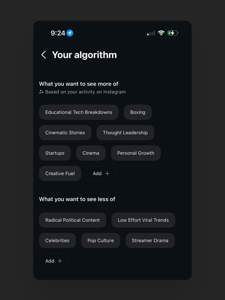 Apa Itu Fitur ‘Your Algorithm’?