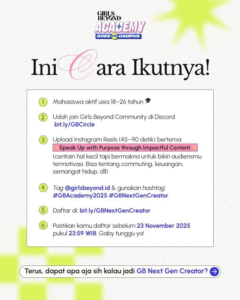 Cuma Bikin Konten, Kamu Bisa Jadi GB Next Gen Creator dan Menangi Hadiah Senilai Total Rp30 Juta!