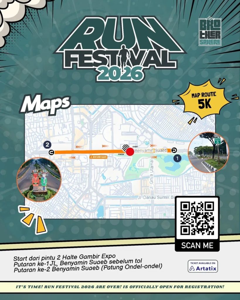 Event Lari Februari 2026 di Jakarta Brothersphere Run Festival 2026