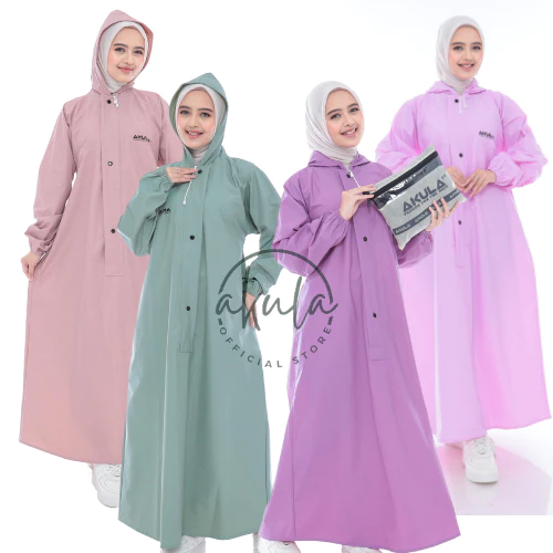 jas hujan untuk perempuan akula