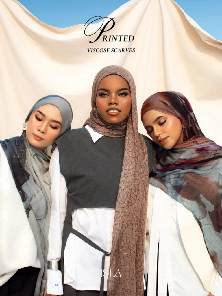 Brand Hijab Viscose Printed isla attire