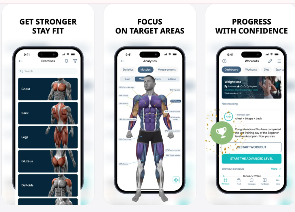 Fitness App: Gym Workout Plan App