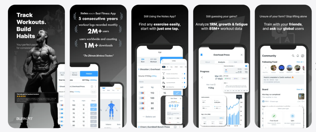  BurnFit: Workout Log & Tracker