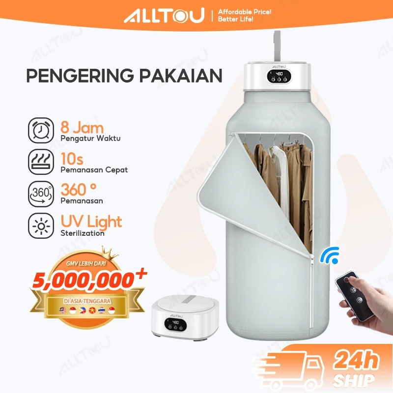 Pengering Pakaian: ALLTOU Pengering Pakaian 8 Jam Timer