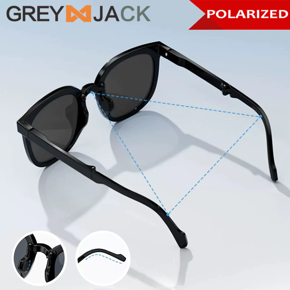 Kacamata Hitam: Grey Jack Foldable Sunglasses