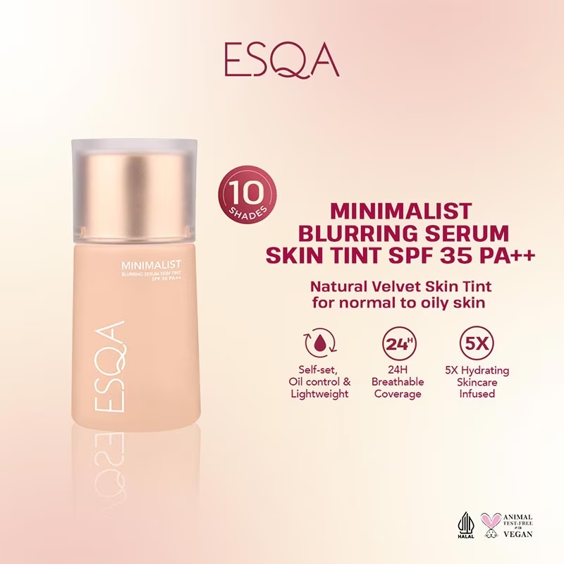 ESQA Minimalist Blurring Serum Skin Tint SPF 35 PA++ (Diskon 52%)