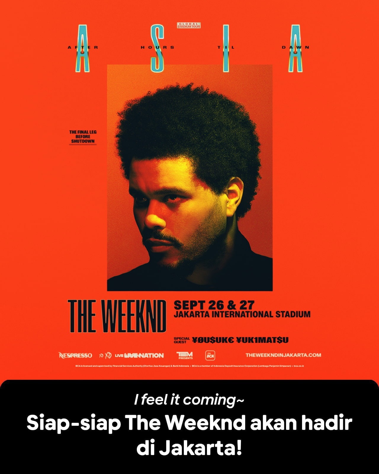 The Weeknd – After Hours Til Dawn Tour (26 – 27 September 2026)