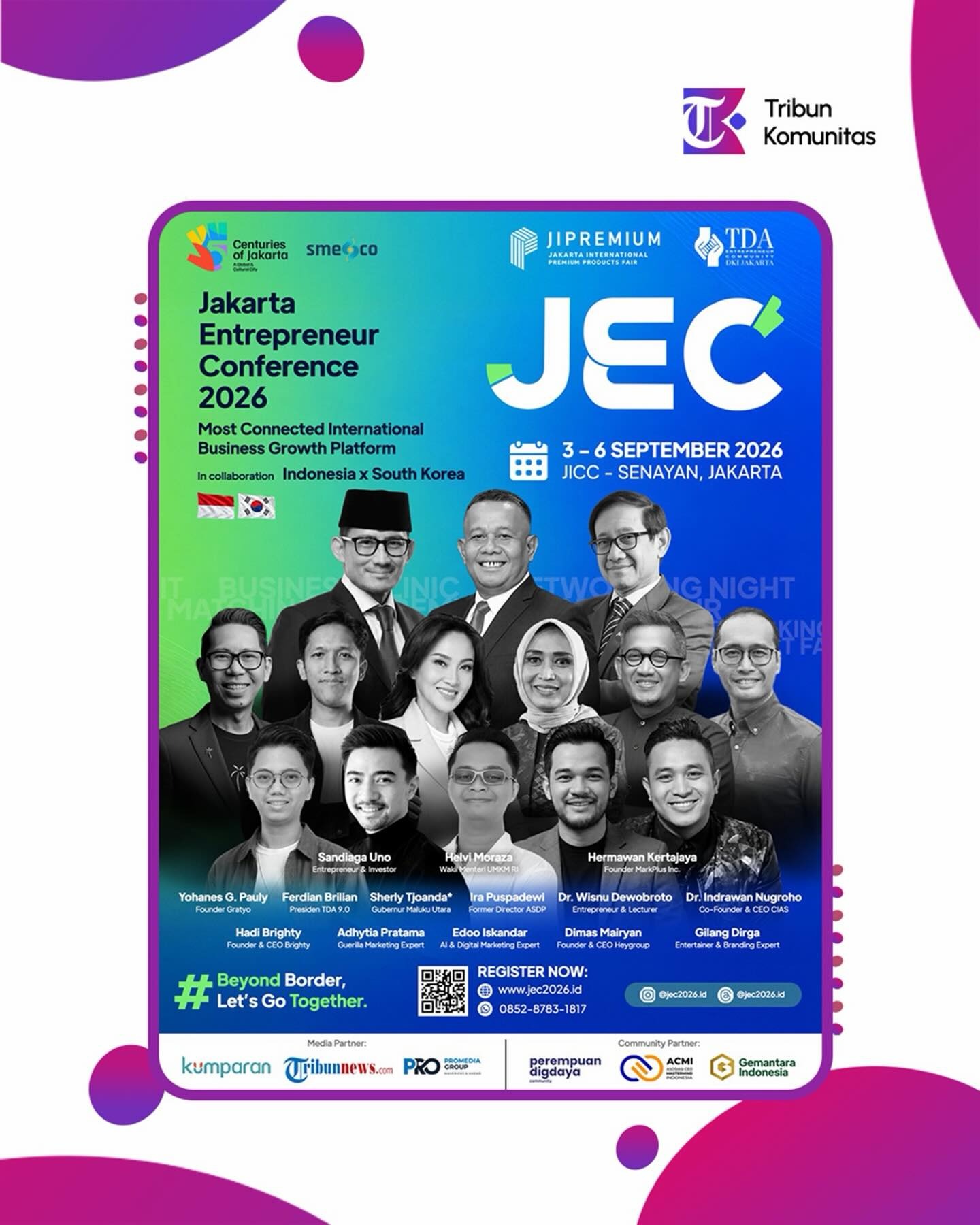 Jakarta Entrepreneur Conference / JEC 2026 (3 – 6 September 2026)