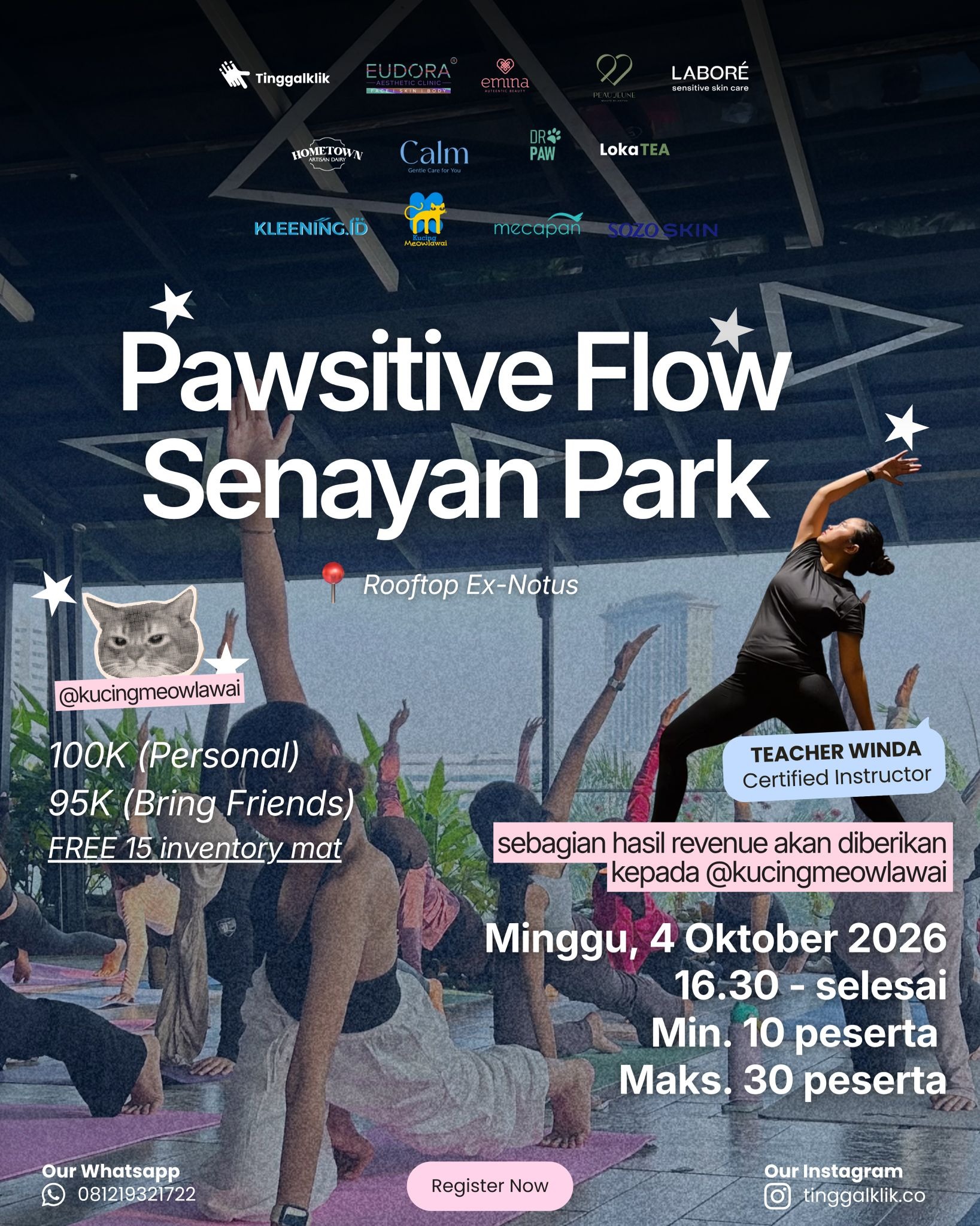 Yoga Sambil Donasi untuk Kucing