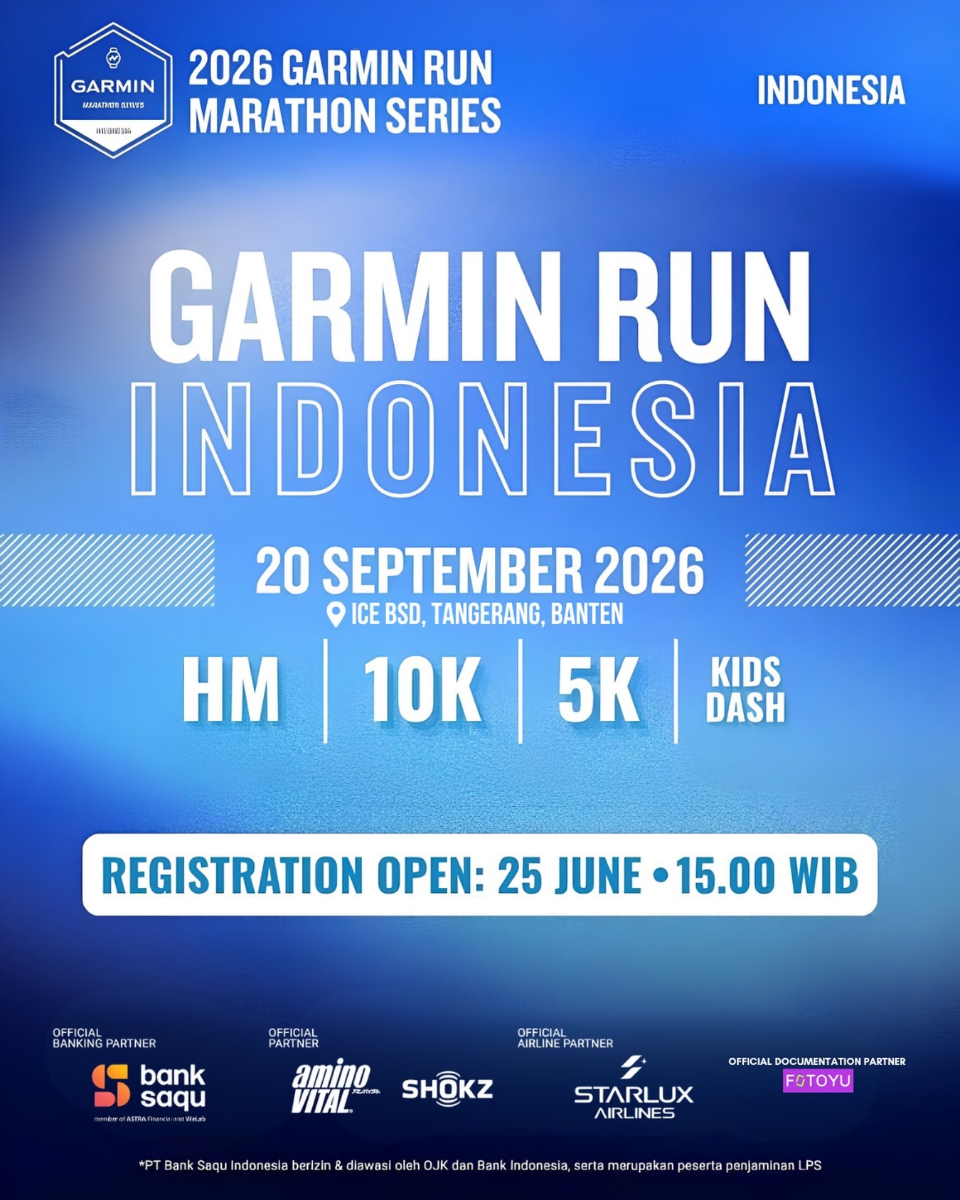Garmin Run Asia Series Indonesia 2026 (20 September 2026) 