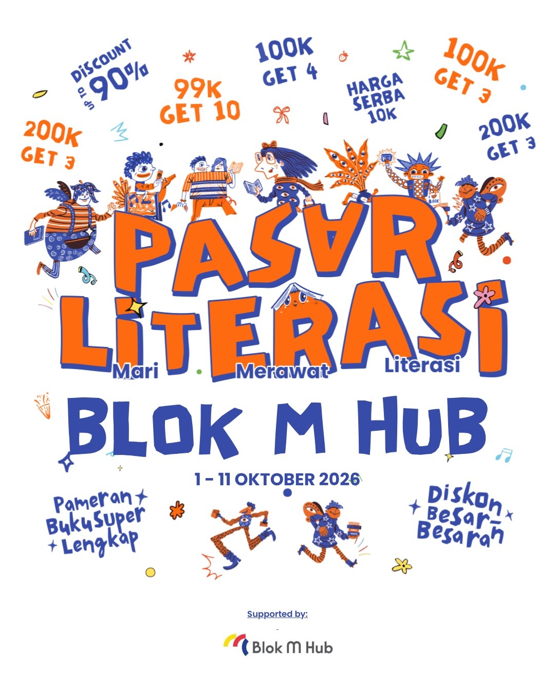 Pasar Literasi di Blok M Hub (1 – 11 Oktober 2026)